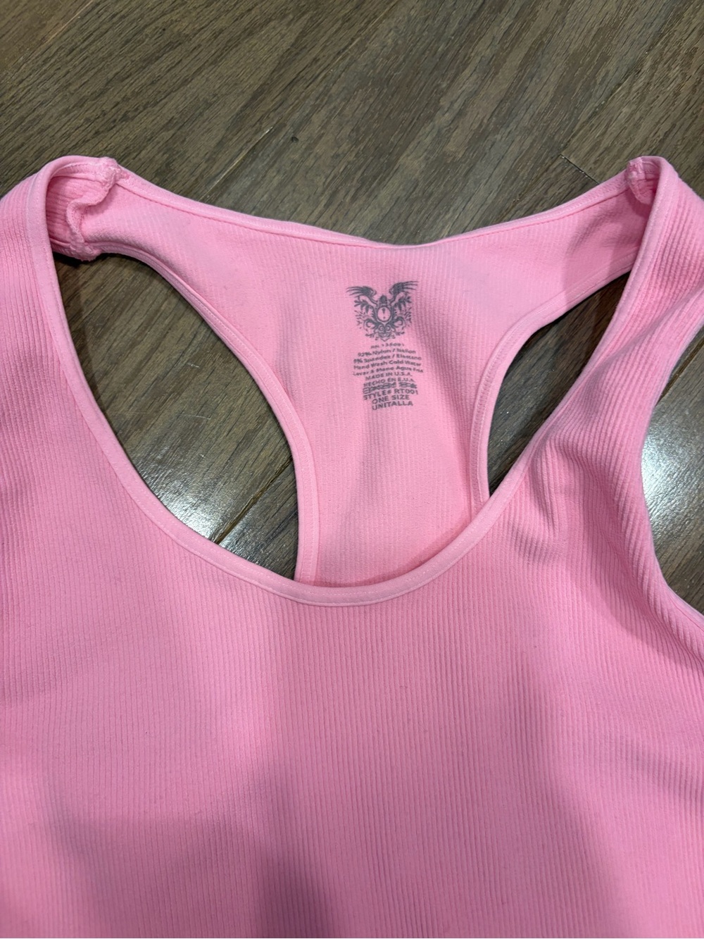 Pink Racerback Tank Top - Picture 2 of 3